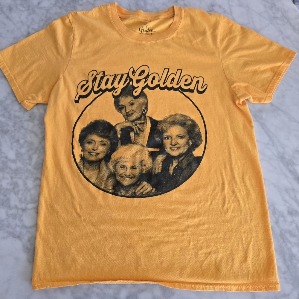 Golden Girls‎ Women's Size Small ABC Signature T-shirt Yellow